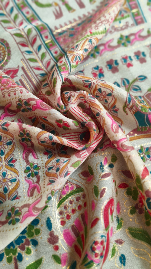 Warli Weaves - Almond White