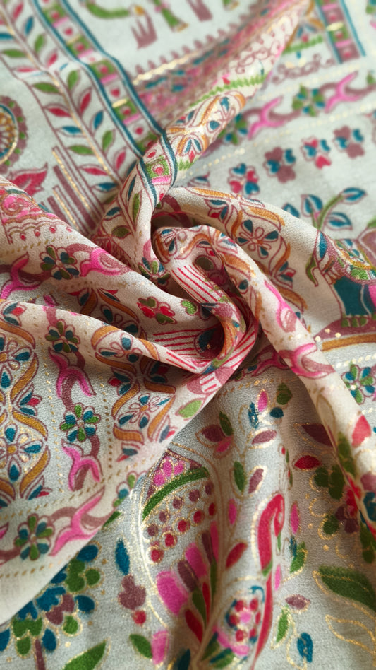 Warli Weaves - Almond White